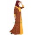 Printed long Dress in dual color- Maroon-Mustard Printed long Dress in dual color- Maroon-Mustard
